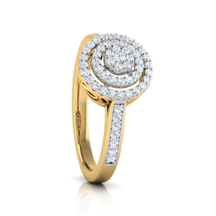 Sparkling Wave Diamond Ring
