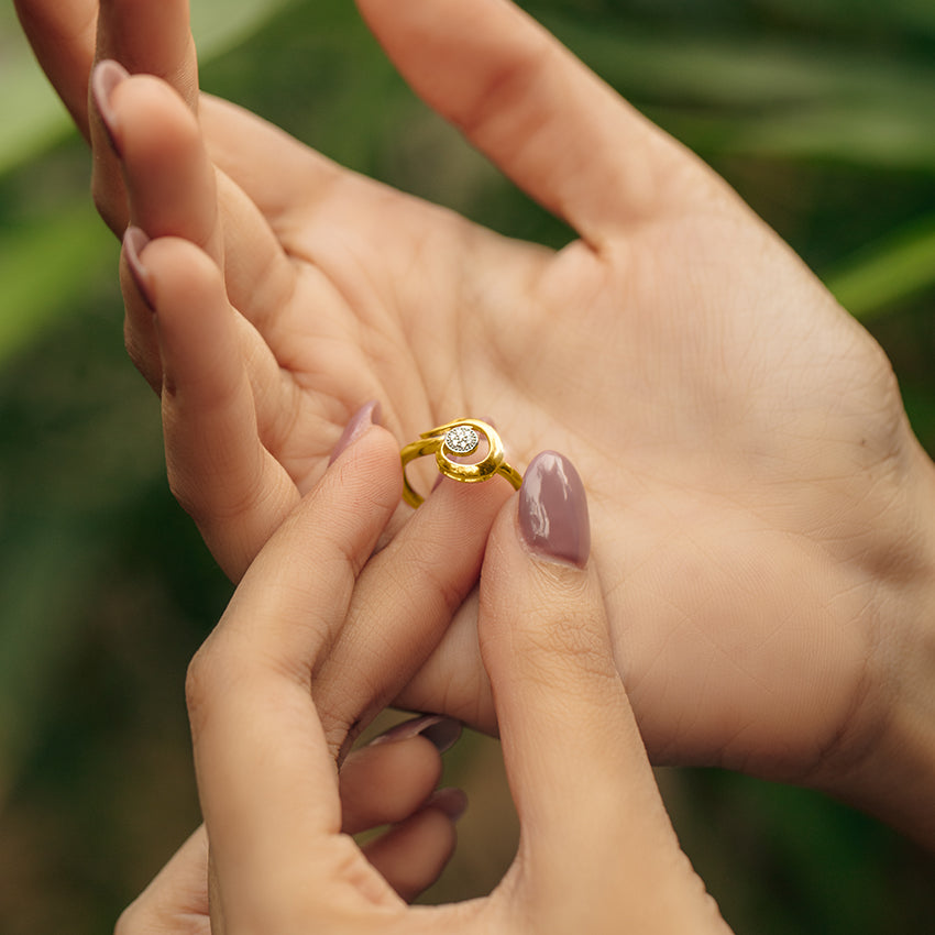Regal Whirl Diamond Ring