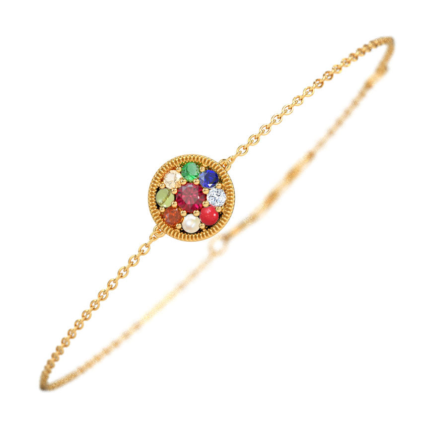 Ishira Navratna Gemstone Bracelet