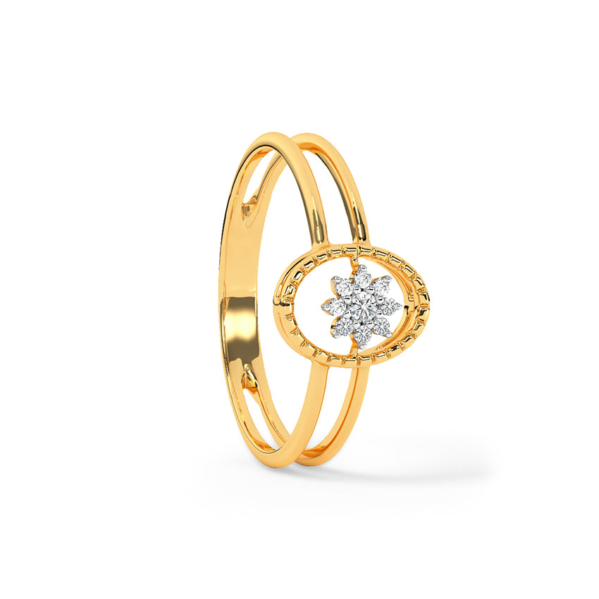 Graceful Oval Diamond Ring