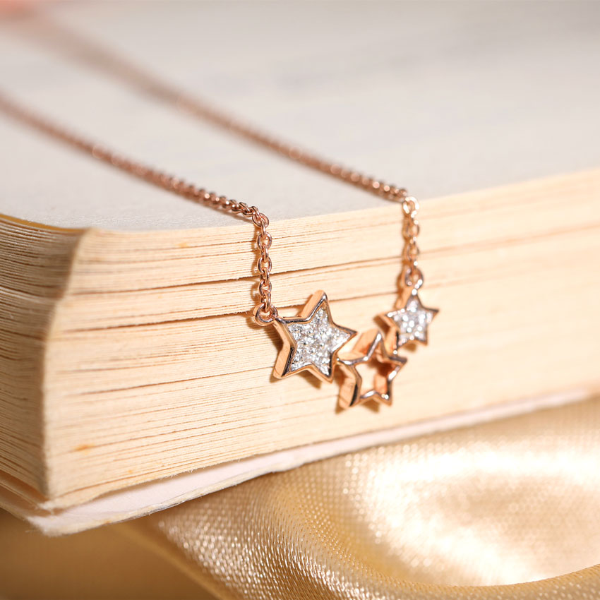 Kylie Glinting Stars Diamond Necklace