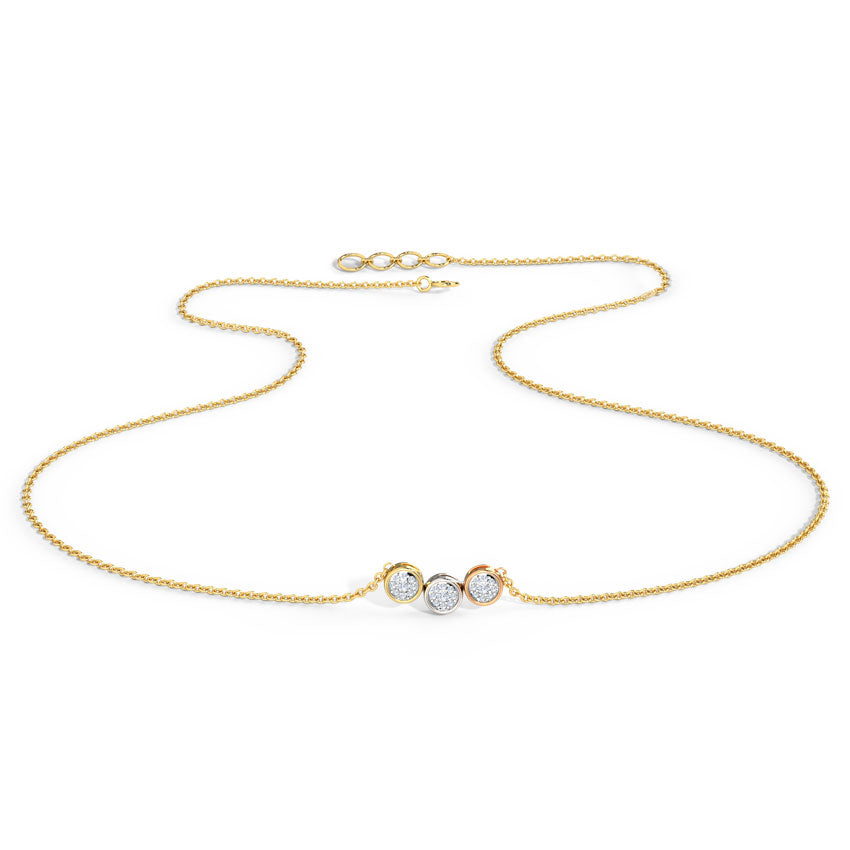Trio Cluster Diamond Necklace