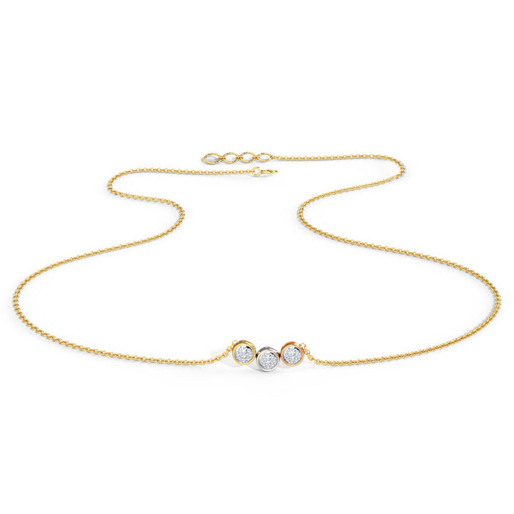 Trio Cluster Diamond Necklace