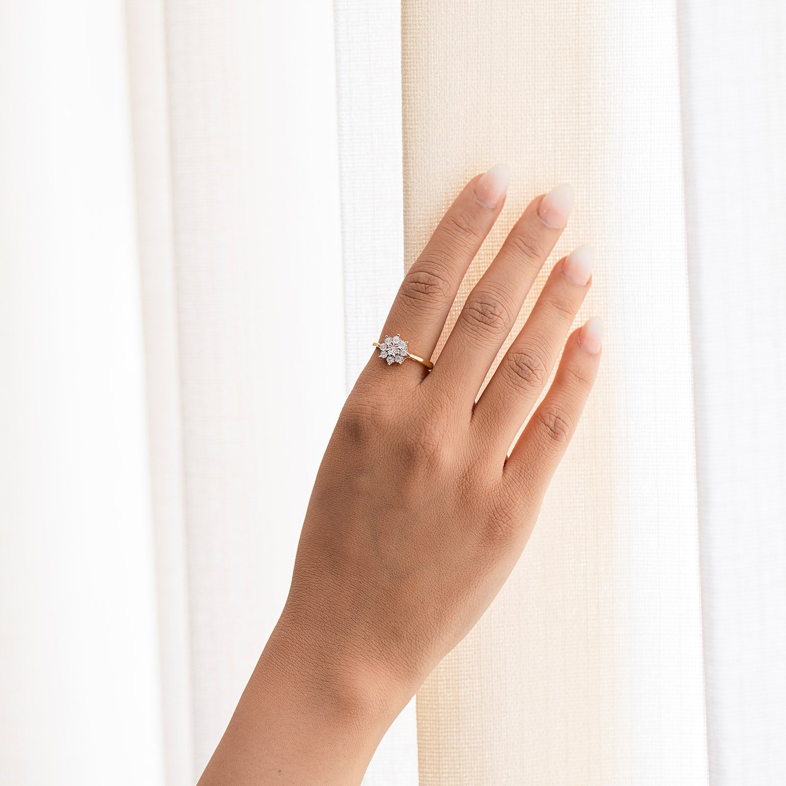 Radiant Cluster Diamond Ring