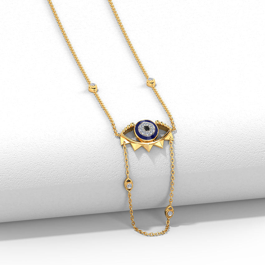 Chic Evil Eye Diamond Necklace