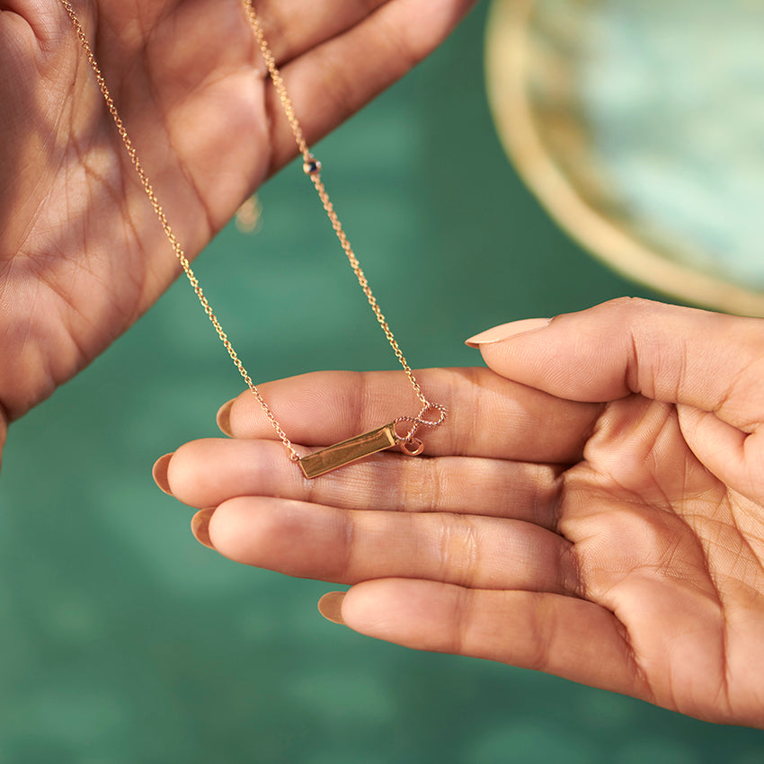 Infinity Personalised Gemstone Necklace