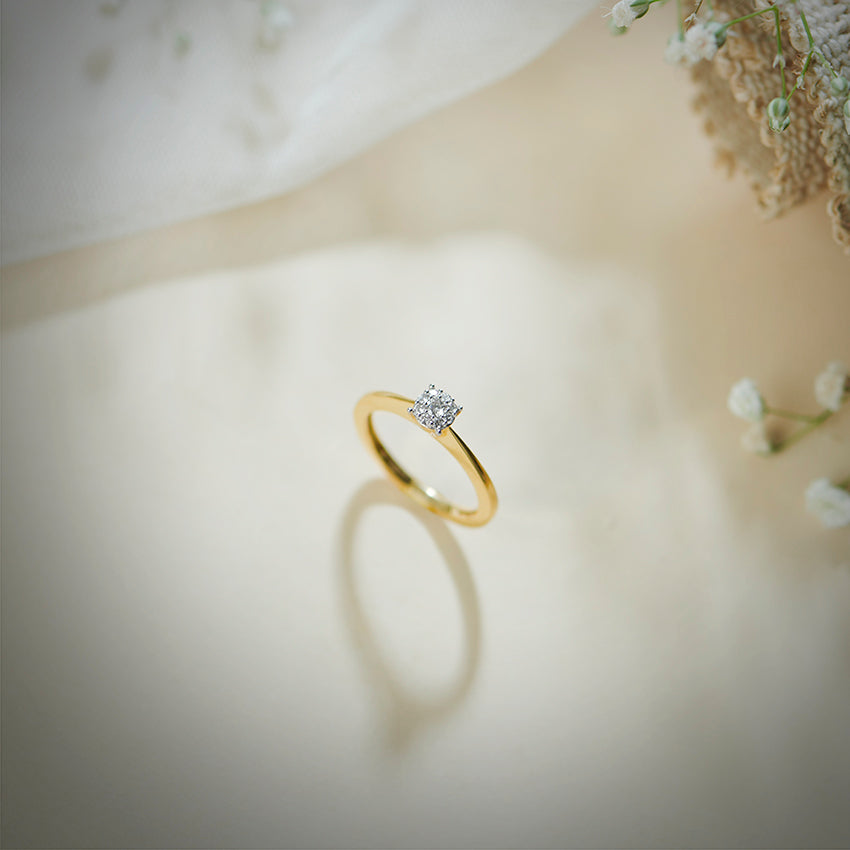 Radiant Bloom Diamond Ring