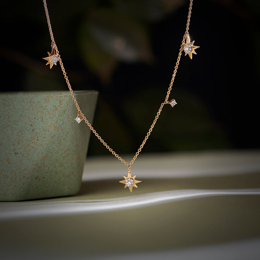 Twinkling Stars Fine Diamond Necklace