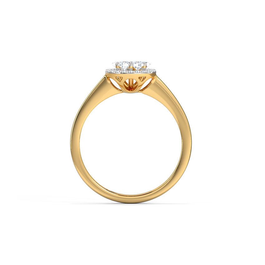 Sparkling Foliage Diamond Ring