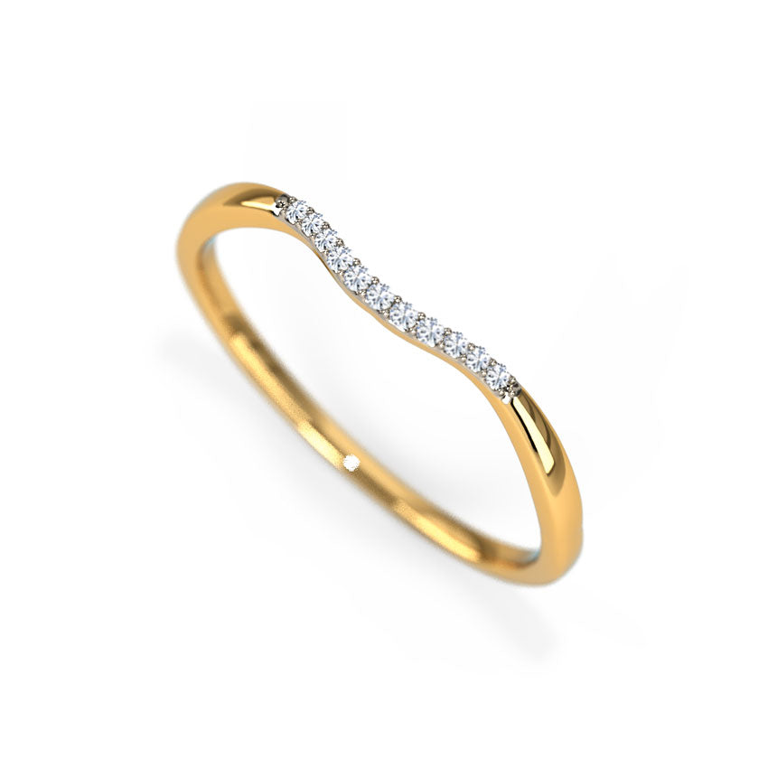 Serene Wave Diamond Ring