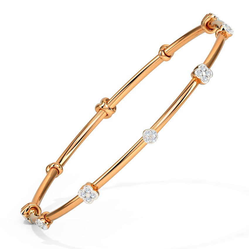 Rosetta Clover Diamond Bangle