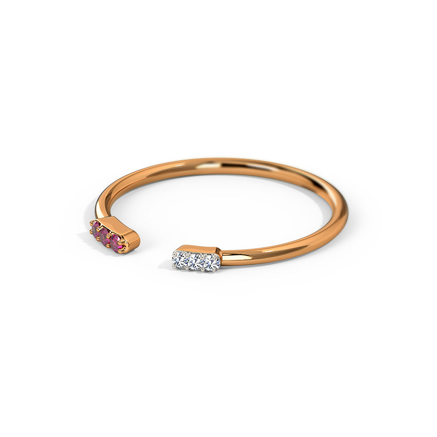 Twin Quad Gemstone Ring