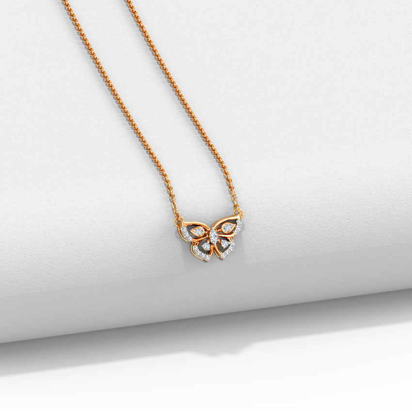 Fluttering Papillon Diamond Necklace
