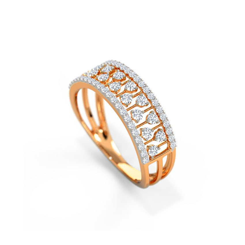 Elegant Align Diamond Band