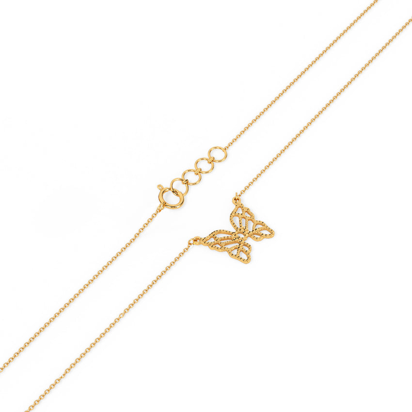 Winsome Butterfly Gold Necklace