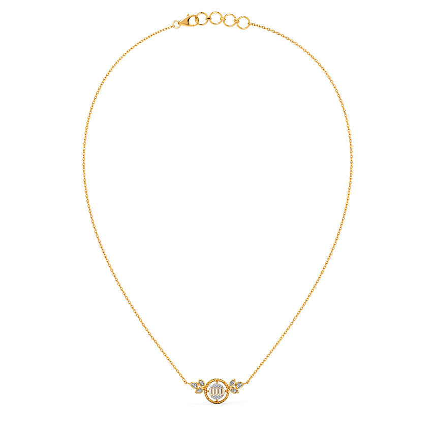 Leafy Radiant Diamond Necklace