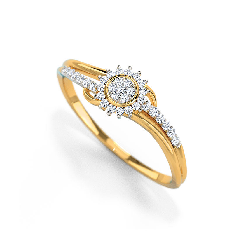 Radiant Crest Diamond Ring
