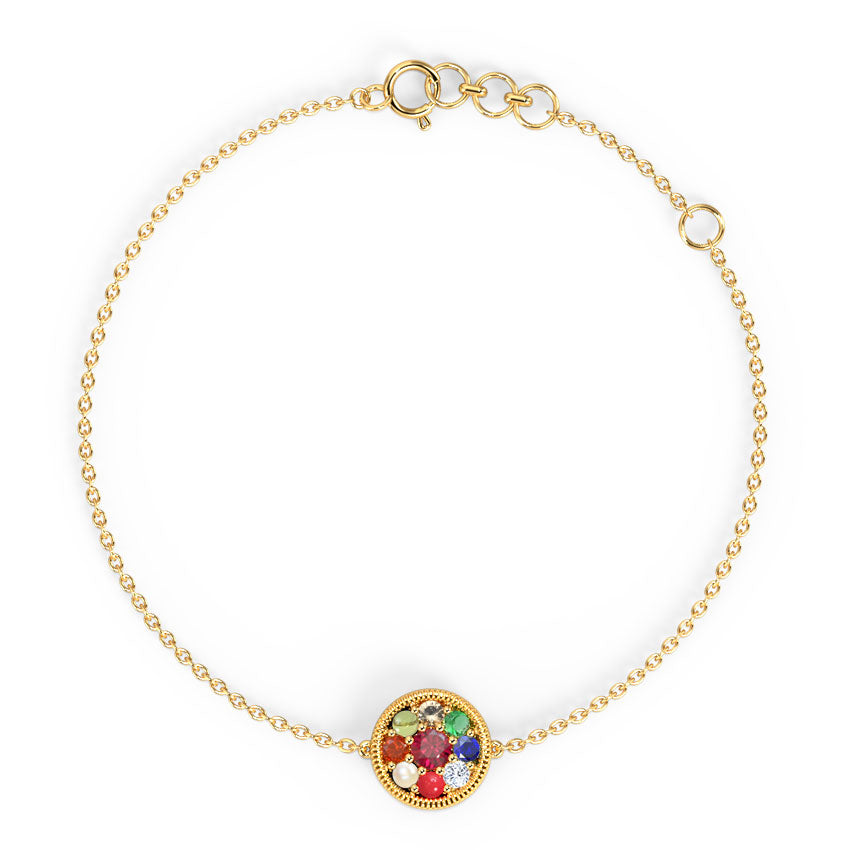 Ishira Navratna Gemstone Bracelet