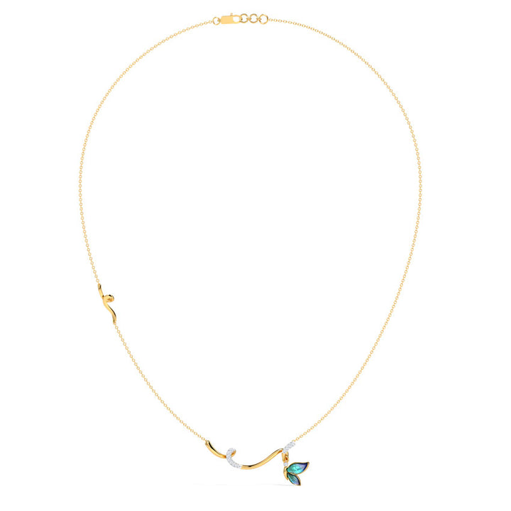 Tendril Butterfly Diamond Necklace