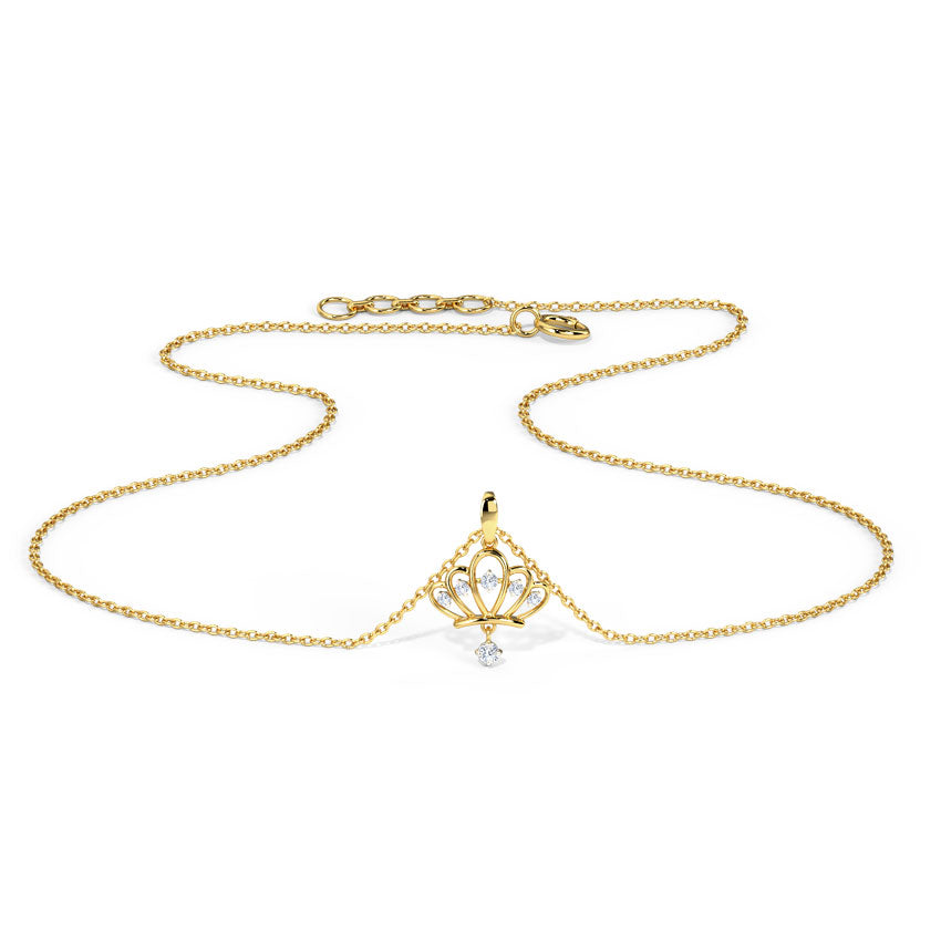 Vintage Crown Diamond Necklace