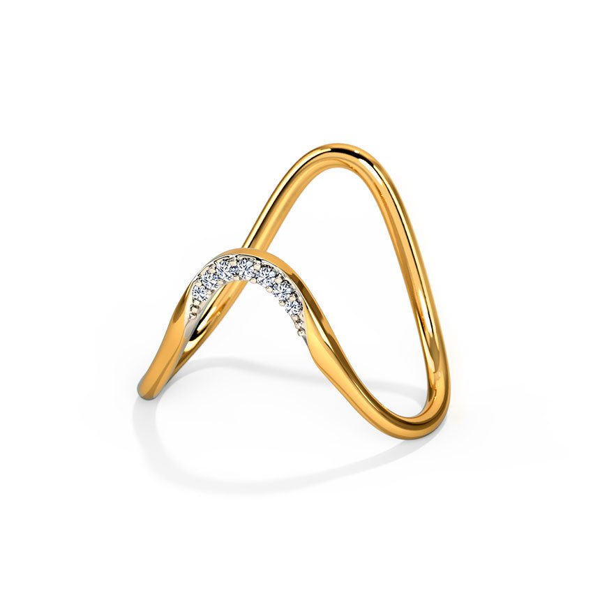 Luminous Crest Diamond Ring