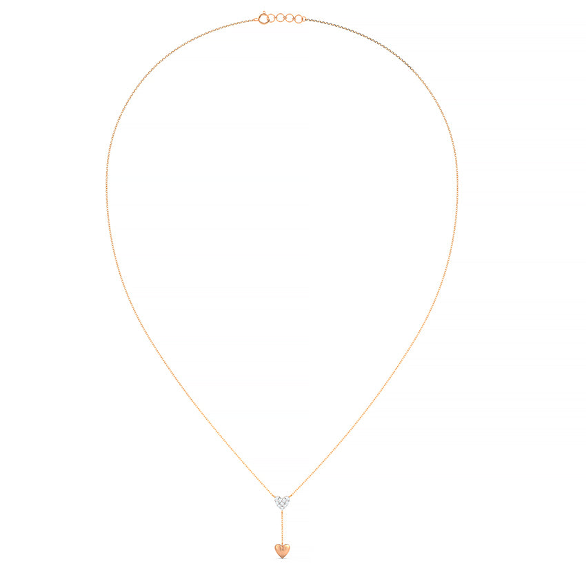 Hearts Diamond Lariat Necklace
