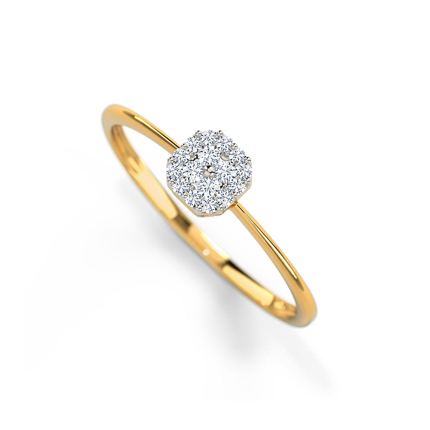 Radiant Bloom Diamond Ring