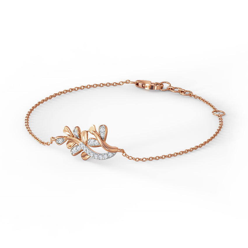 Zarya Leaf Diamond Bracelet