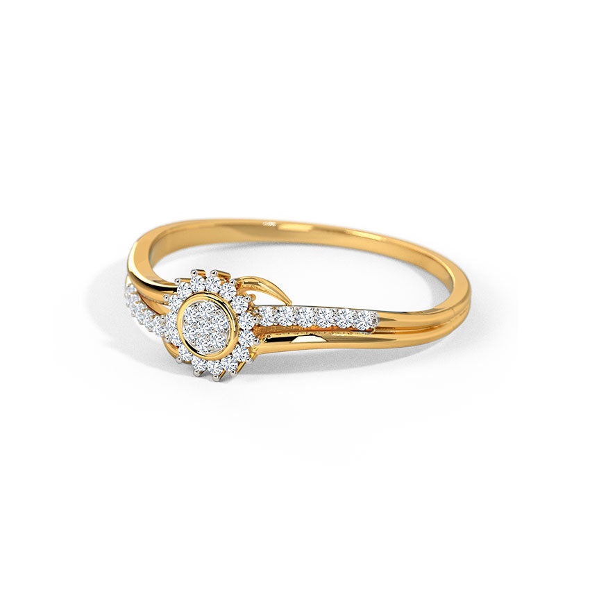 Radiant Crest Diamond Ring
