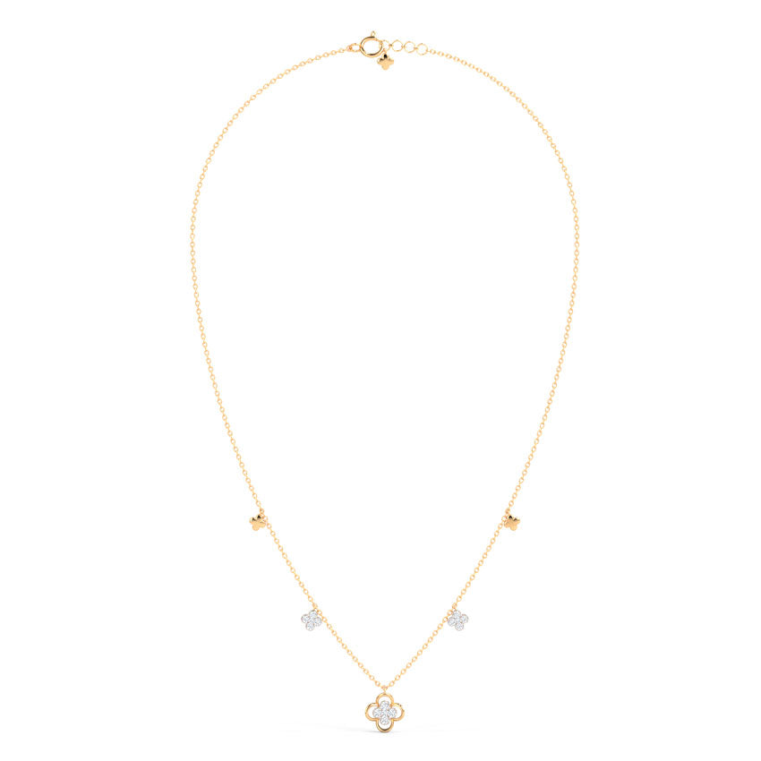 Baroque Clover Diamond Necklace