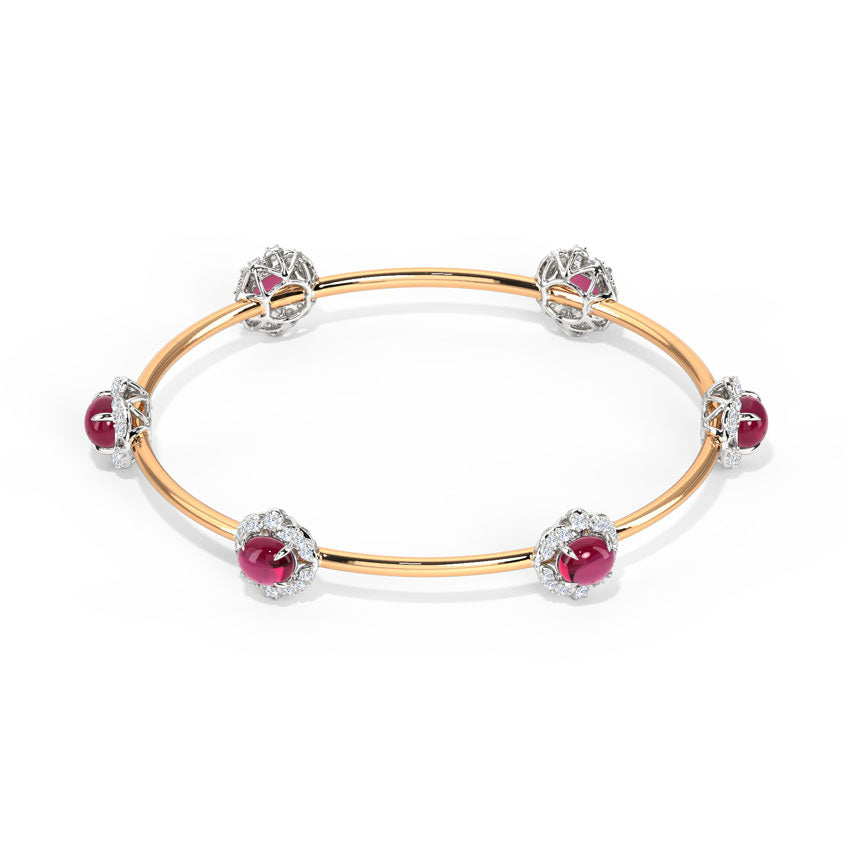Elysia Rosy Gemstone Bangle