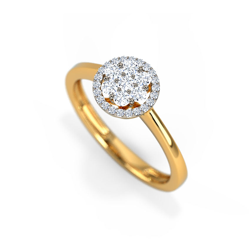 Sparkling Foliage Diamond Ring