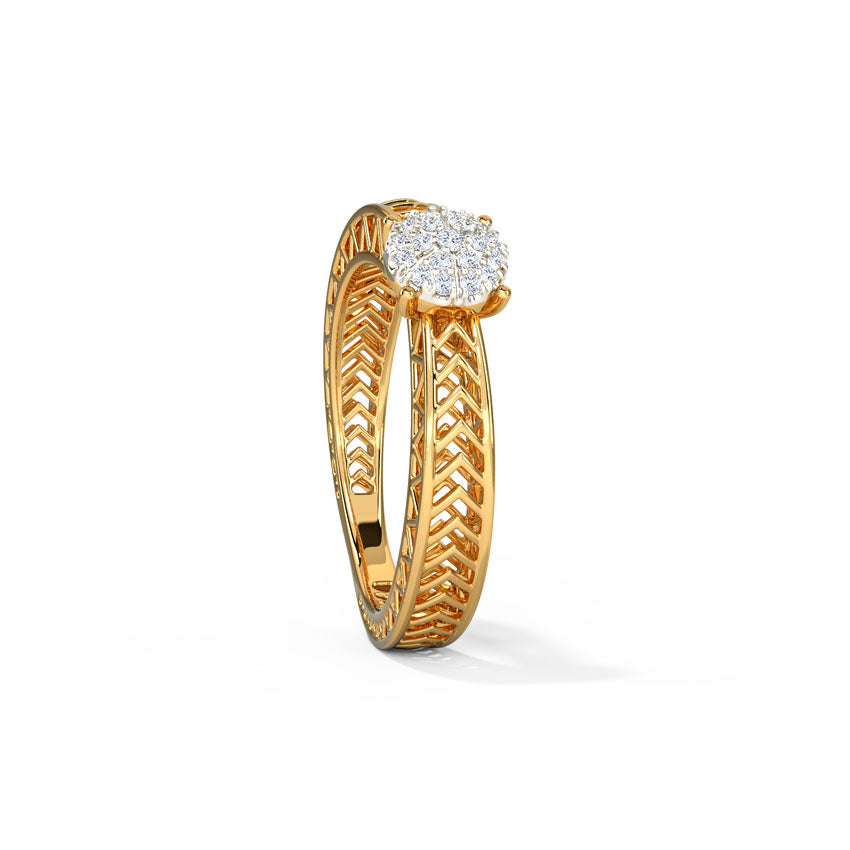 Radiant Weave Diamond Ring