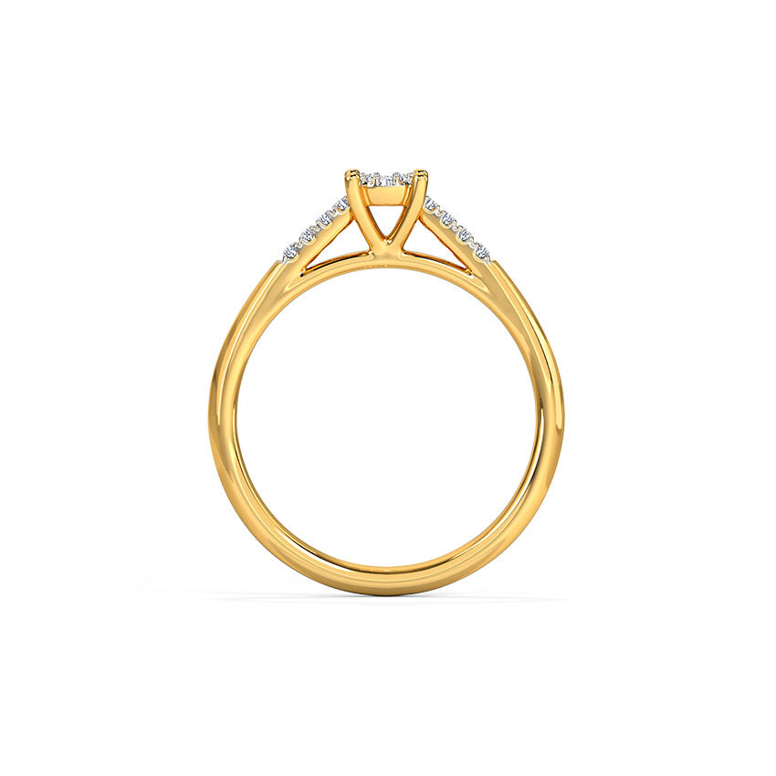 Glittery Linear Diamond Ring