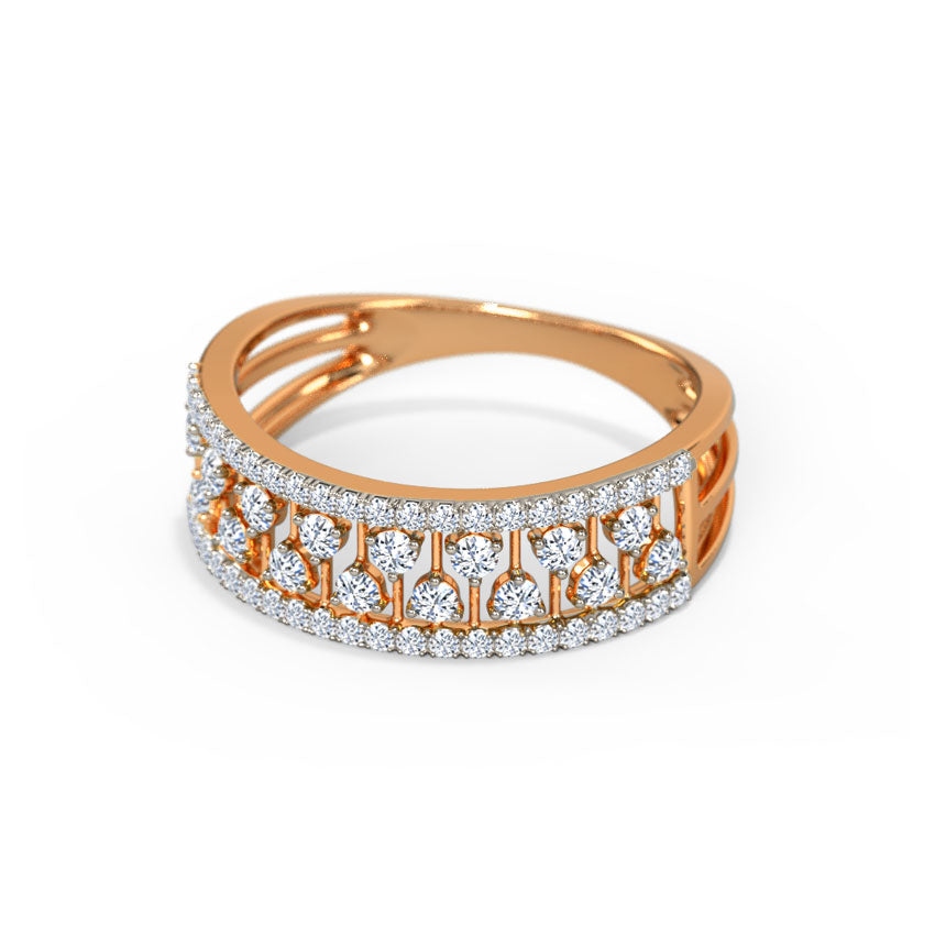 Elegant Align Diamond Band