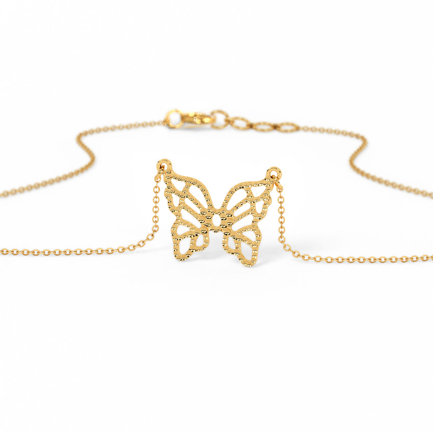 Winsome Butterfly Gold Necklace
