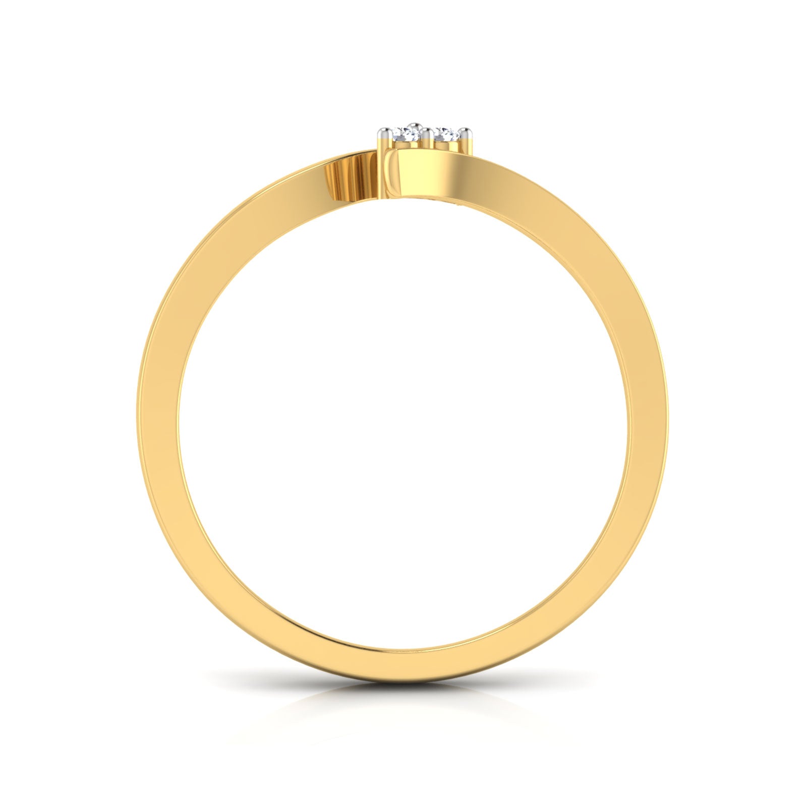 Triad Crossover Diamond Ring