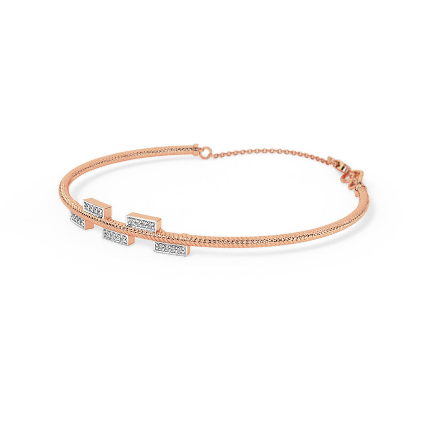 Elara Diamond Tube Bracelet