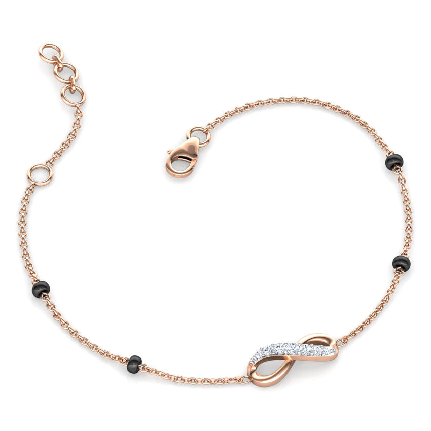Viara Infinity Diamond Mangalsutra Bracelet