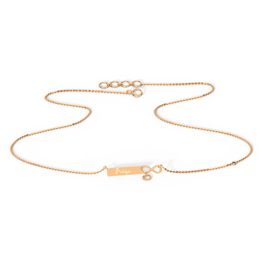 Infinity Personalised Gemstone Necklace