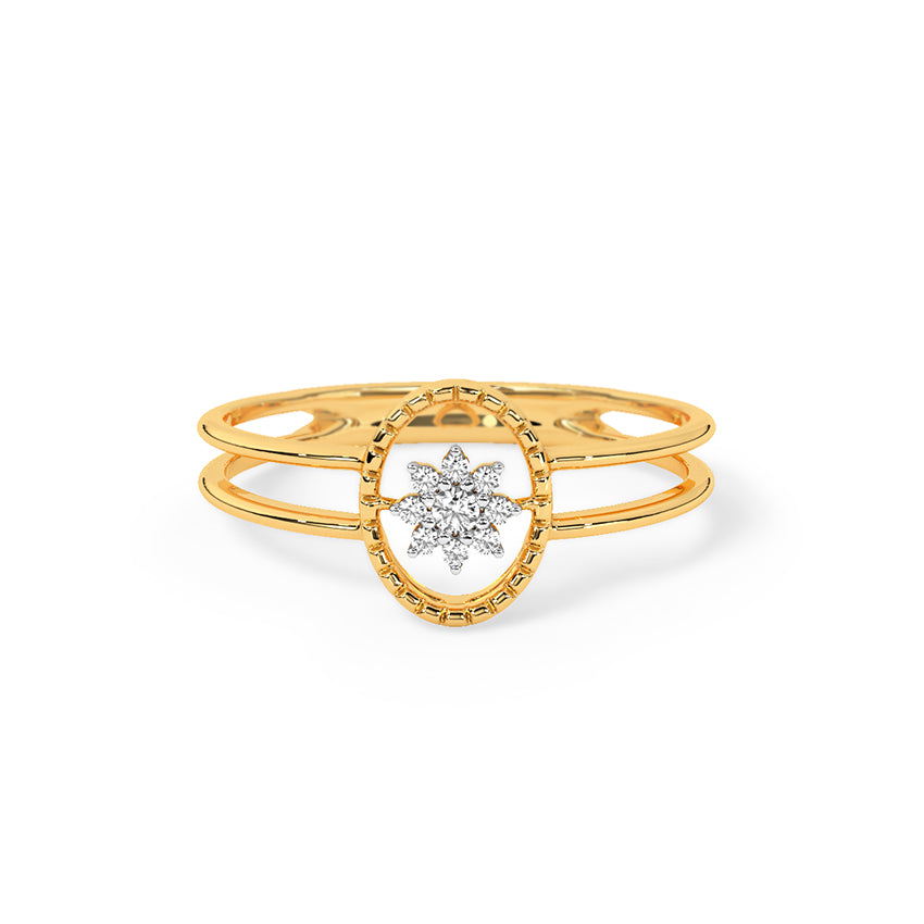 Graceful Oval Diamond Ring