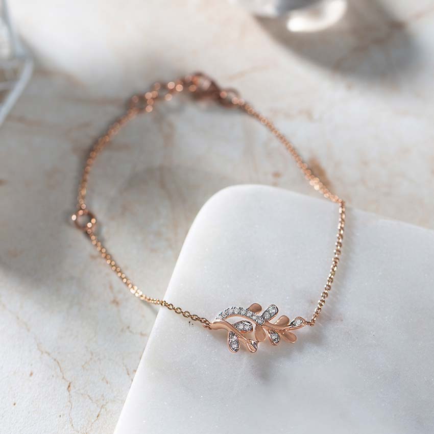 Zarya Leaf Diamond Bracelet