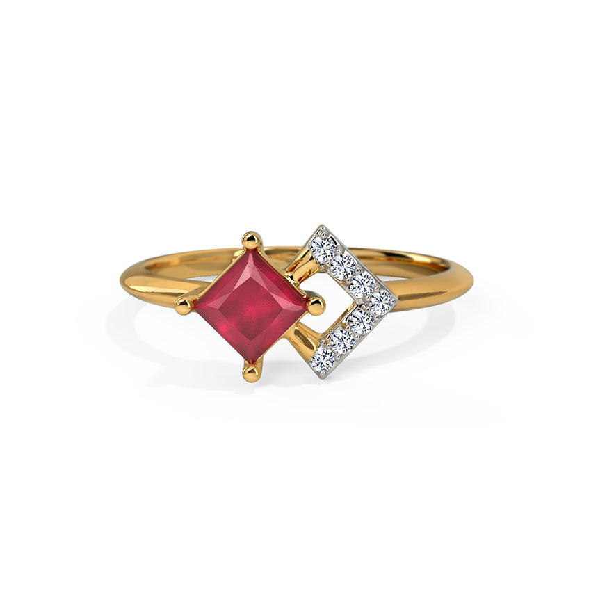 Glinty Pair Gemstone Ring