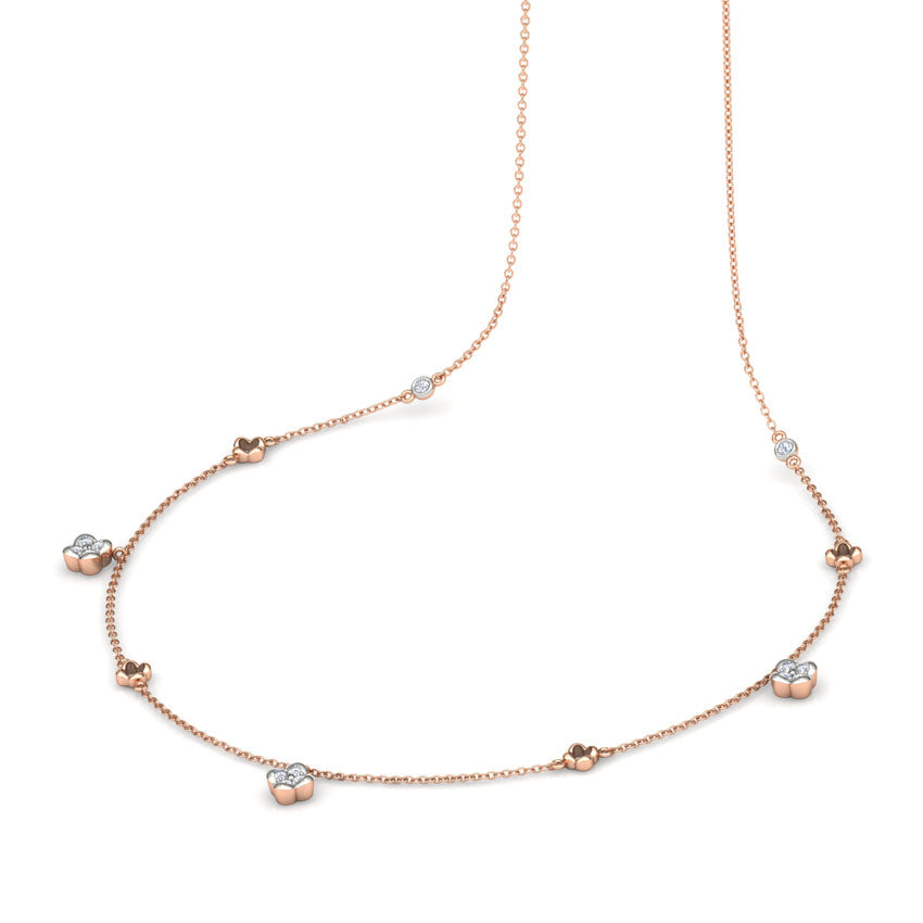 Floret Fine Line Diamond Necklace