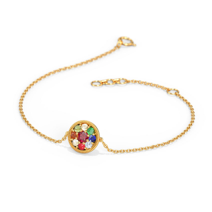 Ishira Navratna Gemstone Bracelet