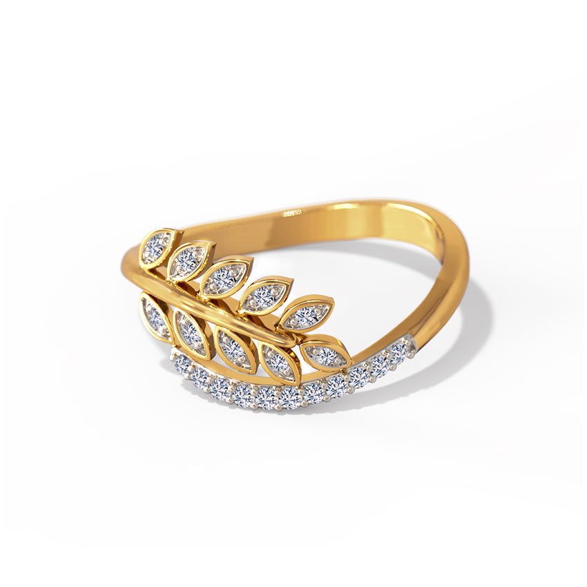 Luminous Vine Diamond Ring