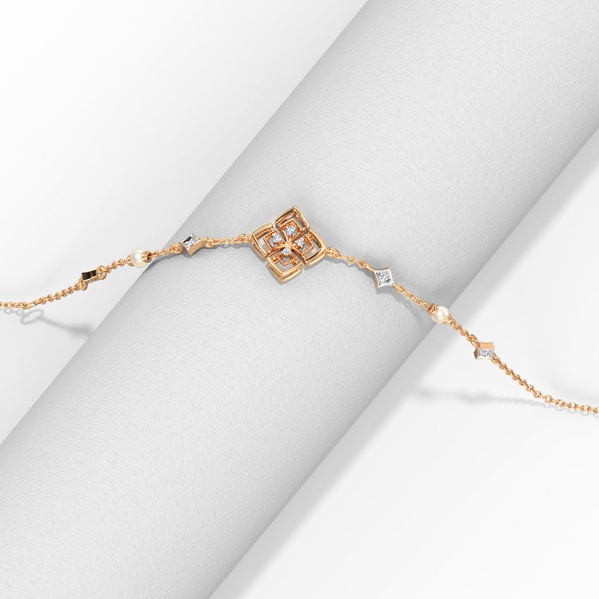 Roselle Floral Pearl Bracelet