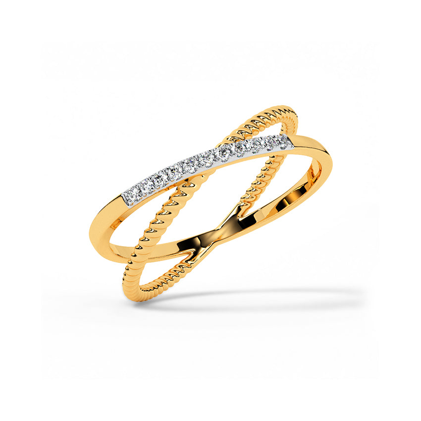 Criss Cross Diamond Ring