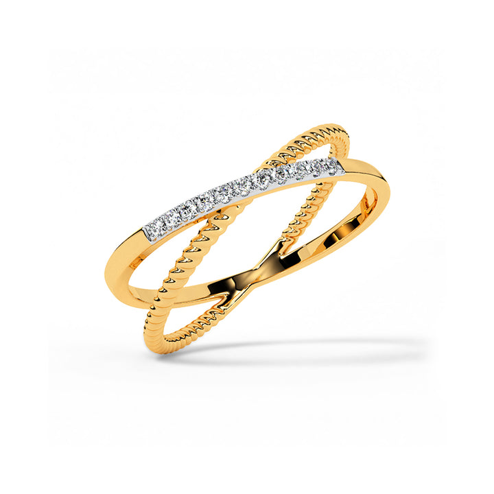 Criss Cross Diamond Ring