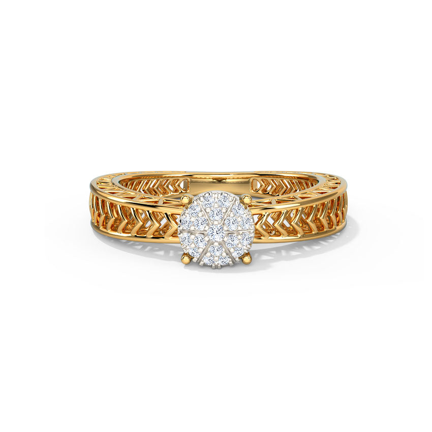 Radiant Weave Diamond Ring